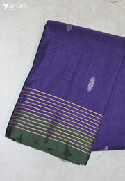 Aviruni Signature Seven Handloom Blue Bangalore Pure Cotton Saree - Seven Sarees - Saree - Seven Sarees