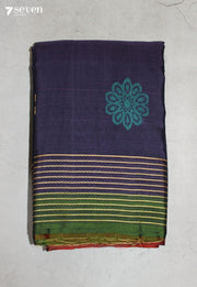 Aviruni Signature Seven Handloom Blue Bangalore Pure Cotton Saree - Seven Sarees - Saree - Seven Sarees
