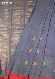 Avirya Signature Seven Handloom Blue Bangalore Pure Cotton Saree - Seven Sarees - Saree - Seven Sarees
