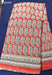 Barefoot Mornings Jaipur Red Handblock 100% Cotton Saree - Seven Sarees - Saree - Seven Sarees