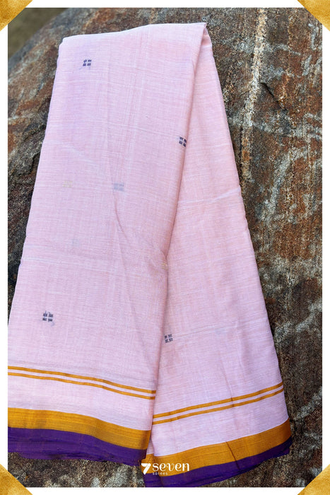 Beete Signature Seven Handloom Pink Bangalore Vegan Silk Saree - Seven Sarees - Saree - Seven Sarees