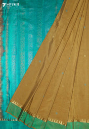 Beloru Signature Seven Handloom Brown Bangalore Pure Silk Cotton Saree - Seven Sarees - Saree - Seven Sarees