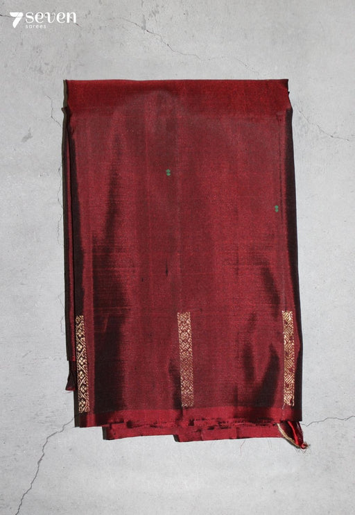 Bhanira Signature Seven Handloom Blue Bangalore Pure Silk Saree|Silk Mark Certified - Seven Sarees - Saree - Seven Sarees