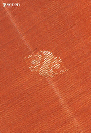 Bhanusha Signature Seven Handloom Rust Orange Bangalore Pure Silk Saree|Silk Mark Certified - Seven Sarees - Saree - Seven Sarees