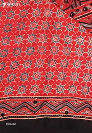 Bhavini Kutch Red Pure Handmade Ajrakh Modal with Handpasted Mirrors - view 4