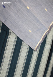Bhavya Signature Seven Handloom Blue Bangalore Pure Cotton Saree - Seven Sarees - Saree - Seven Sarees