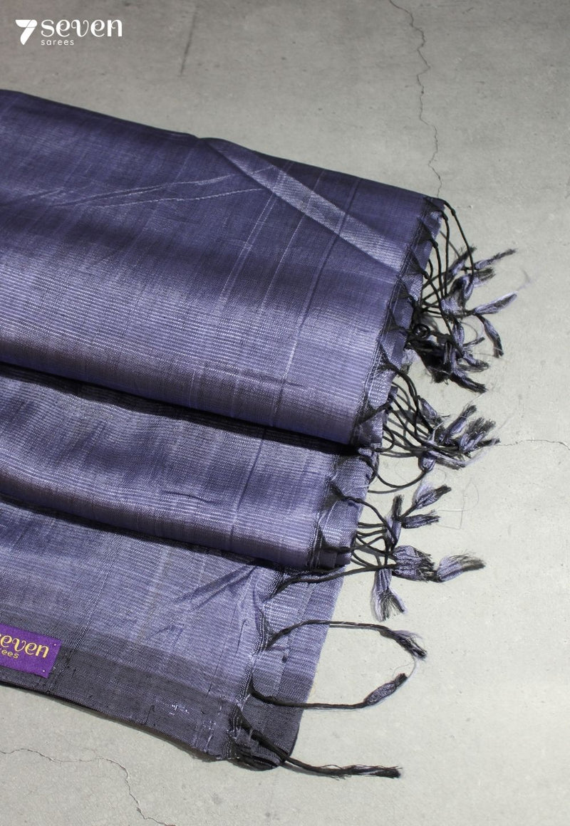 Bhoorami Mangalagiri Handloom Blue Vegan Silk Saree - Seven Sarees - Saree - Seven Sarees