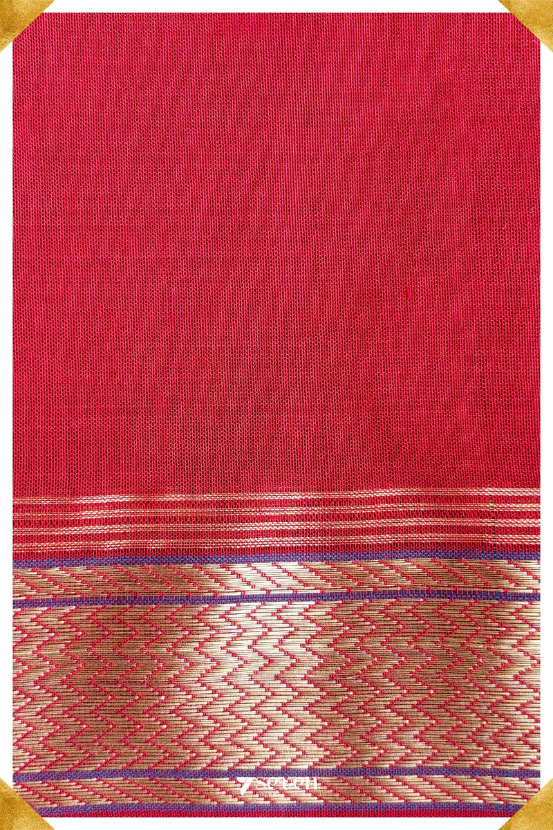 Bidiru Signature Seven Handloom Mustard Bangalore Cotton Saree - Seven Sarees - Saree - Seven Sarees