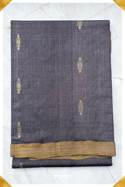Campanula Chattisgarh Dark Purple Pure Kosa Silk Saree|Silk Mark Certified - Seven Sarees - Saree - Seven Sarees