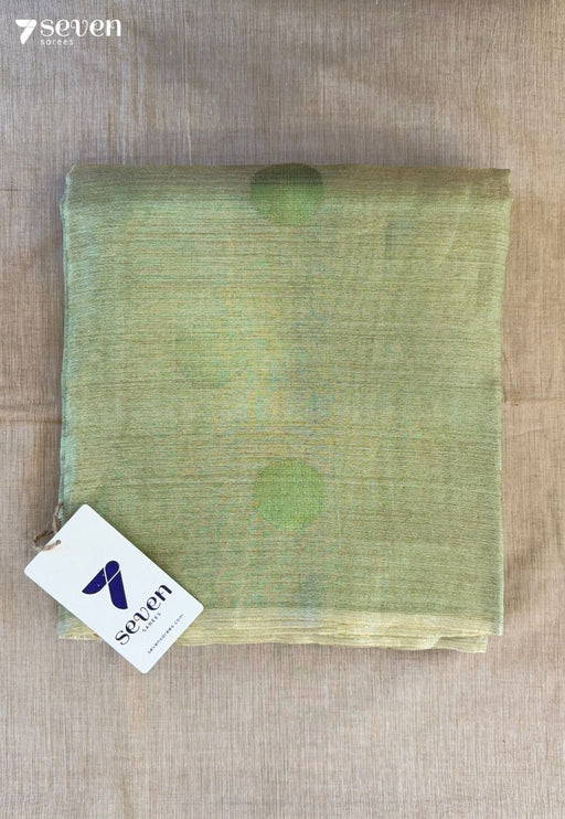Carnation Chattisgarh Green Pure Tussar Silk Saree | Silk Mark Certified - Seven Sarees - Saree - Seven Sarees