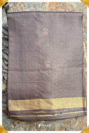 Cassia Chattisgarh Brown Pure Kosa Silk Saree|Silk Mark Certified - Seven Sarees - Saree - Seven Sarees