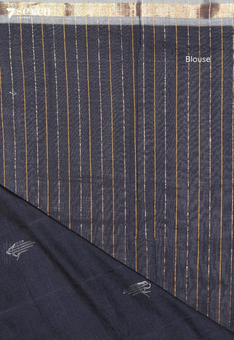 Chandralekha Signature Seven Handloom Grey Bangalore Pure Cotton Saree - view 4