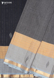 Chandralekha Signature Seven Handloom Grey Bangalore Pure Cotton Saree - view 5