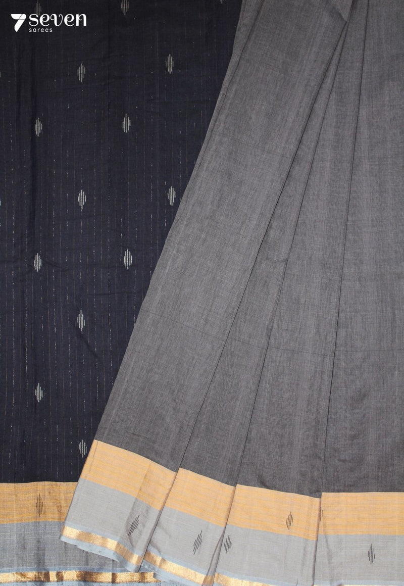 Chandralekha Signature Seven Handloom Grey Bangalore Pure Cotton Saree - view 1