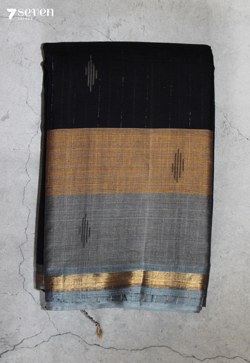 Chandralekha Signature Seven Handloom Grey Bangalore Pure Cotton Saree - view 2