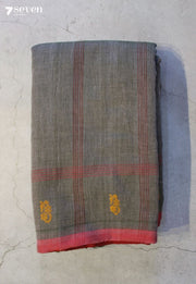 Chandram Signature Seven Handloom Grey Bangalore Pure Cotton Saree - Seven Sarees - Saree - Seven Sarees