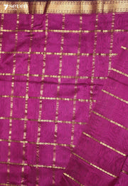 Chandrika Maheshwari Handloom Pink Silk Cotton Saree - Seven Sarees - Seven Sarees