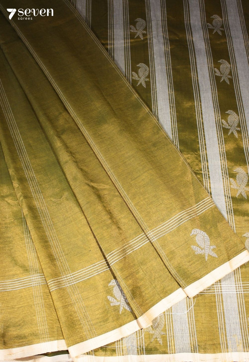 Chandrika Signature Seven Handloom Gold Bangalore Vegan Silk Saree - Seven Sarees - Saree - Seven Sarees