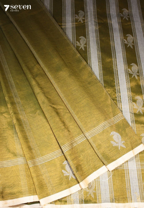 Chandrika Signature Seven Handloom Gold Bangalore Vegan Silk Saree - Seven Sarees - Saree - Seven Sarees