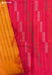 Chandrutika Signature Seven Handloom Orange Yellow Bangalore Pure Silk Cotton Saree - Seven Sarees - Saree - Seven Sarees