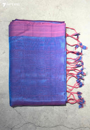 Charvi Mangalagiri Handloom Purple Vegan Silk Saree - Seven Sarees - Saree - Seven Sarees