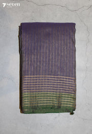 Charvini Signature Seven Handloom Purple Bangalore Pure Cotton Saree - Seven Sarees - Saree - Seven Sarees