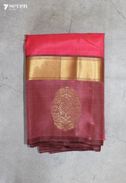 Chayira Signature Seven Handloom Pink Bangalore Pure Silk Saree|Silk Mark Certified - Seven Sarees - Saree - Seven Sarees