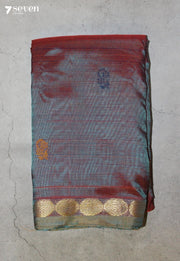 Chiraya Signature Seven Handloom Purple Bangalore Vegan Silk Saree - Seven Sarees - Saree - Seven Sarees