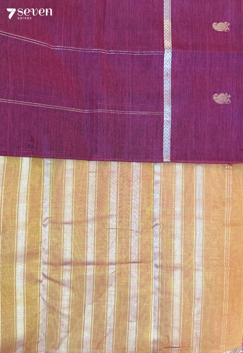 Clove Bani Signature Seven Handloom Red Bangalore Vegan Silk Saree - Seven Sarees - Saree - Seven Sarees