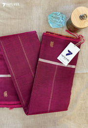 Clove Bani Signature Seven Handloom Red Bangalore Vegan Silk Saree - Seven Sarees - Saree - Seven Sarees