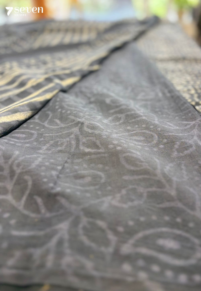 Creekside Sundays Jaipur Blue Handblock 100% Cotton Saree - Seven Sarees - Saree - Seven Sarees