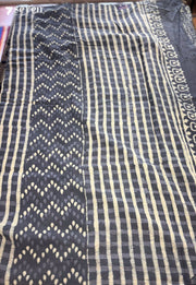 Creekside Sundays Jaipur Blue Handblock 100% Cotton Saree - Seven Sarees - Saree - Seven Sarees