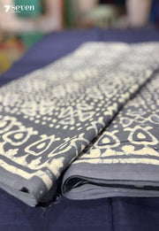 Creekside Sundays Jaipur Blue Handblock 100% Cotton Saree - Seven Sarees - Saree - Seven Sarees