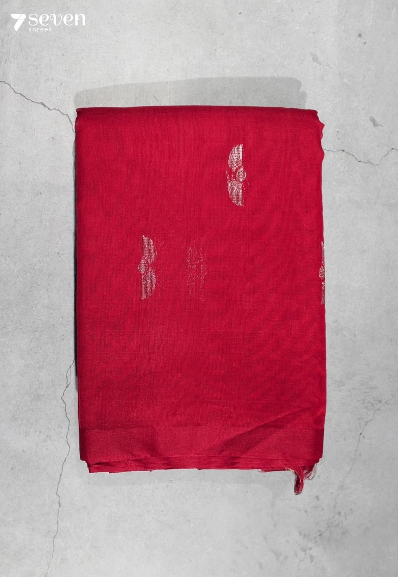 Devashika Signature Seven Handloom Dark Pink Bangalore Pure Silk Cotton Saree - Seven Sarees - Saree - Seven Sarees