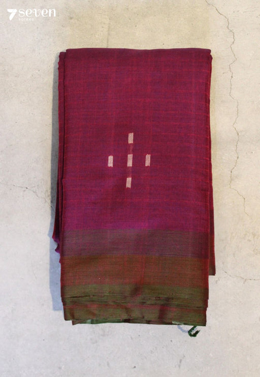 Dhanmika Signature Seven Handloom Pink Bangalore Pure Cotton Saree - Seven Sarees - Saree - Seven Sarees