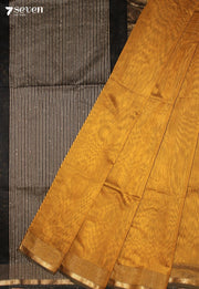Dhevani Maheshwari Handloom Mustard Silk Cotton Saree - Seven Sarees - Seven Sarees