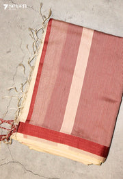 Dheyanvi Maheshwari Handloom Off White Silk Cotton Saree - Seven Sarees - Seven Sarees