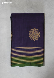 Dhurmeya Signature Seven Handloom Blue Bangalore Pure Cotton Saree - Seven Sarees - Saree - Seven Sarees