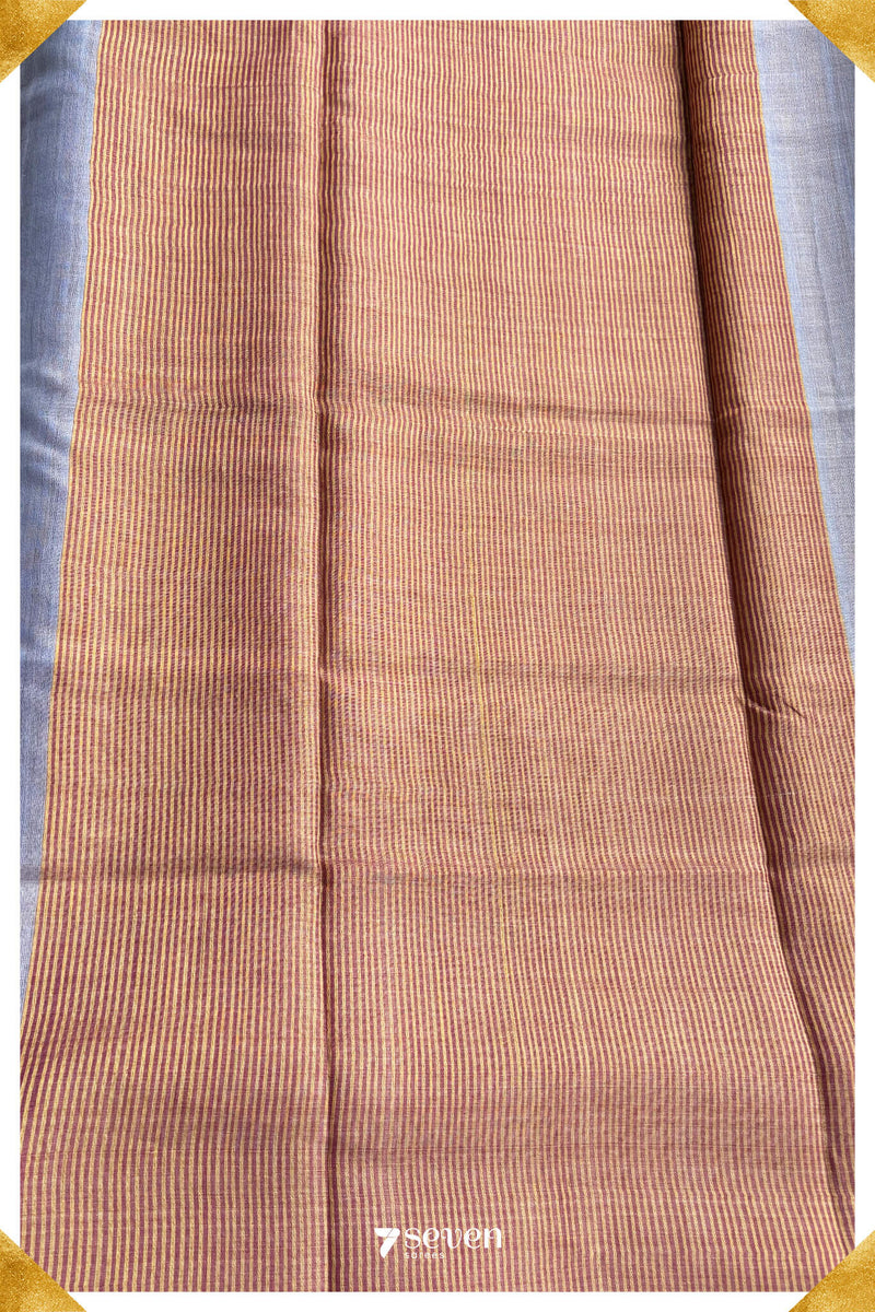 Dianthus Chattisgarh Blue Pure Kosa Silk Saree|Silk Mark Certified - Seven Sarees - Saree - Seven Sarees