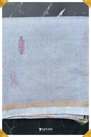 Dianthus Chattisgarh Blue Pure Kosa Silk Saree|Silk Mark Certified - Seven Sarees - Saree - Seven Sarees