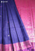 Divinity in Blue Signature Seven Handloom Blue Bangalore Pure Silk Cotton Saree - Seven Sarees - Saree - Seven Sarees