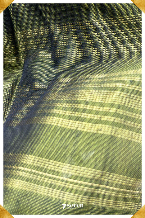 Dundu Mallige Signature Seven Handloom Green Bangalore Silk Cotton Saree - Seven Sarees - Saree - Seven Sarees