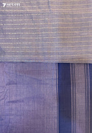 Elaichi Cloud Seven Handloom Navy Bangalore Pure Cotton Saree - Seven Sarees - Saree - Seven Sarees