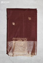 Elarvi Signature Seven Handloom Brown Bangalore Pure Silk Cotton Saree - Seven Sarees - Saree - Seven Sarees