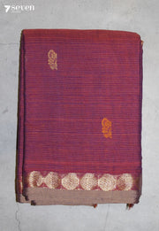 Eshara Signature Seven Handloom Red Bangalore Pure Cotton Saree - Seven Sarees - Saree - Seven Sarees