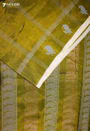 Gajaprabha Signature Seven Handloom Gold Bangalore Vegan Silk Saree - Seven Sarees - Saree - Seven Sarees