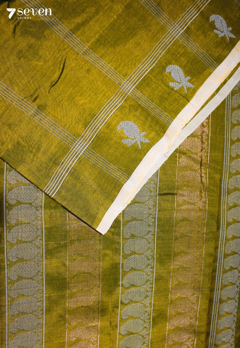 Gajaprabha Signature Seven Handloom Gold Bangalore Vegan Silk Saree - Seven Sarees - Saree - Seven Sarees