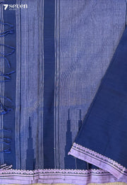 GleamSoil Signature Seven Handloom Blue Bangalore Vegan Silk Saree - Seven Sarees - Saree - Seven Sarees