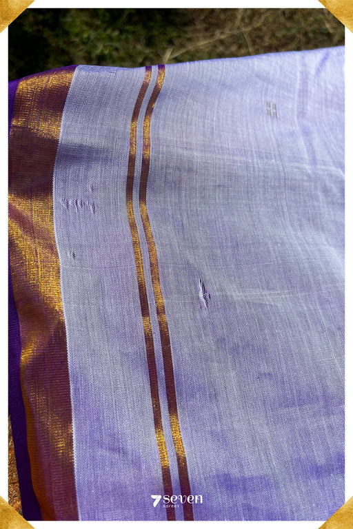 Godambi Signature Seven Handloom Violet Bangalore Vegan Silk Saree - Seven Sarees - Saree - Seven Sarees