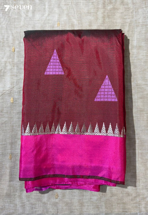 Gold Pyramid Signature Seven Handloom Green Bangalore Pure Silk Saree|Silk Mark Certified - Seven Sarees - Saree - Seven Sarees